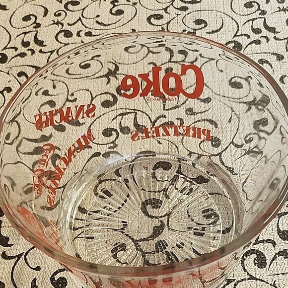 Coca-Cola Red Lettered Glass Bowl - Picture 2 of 7
